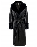 Rugan Siyah Kürk Detaylı Palto 